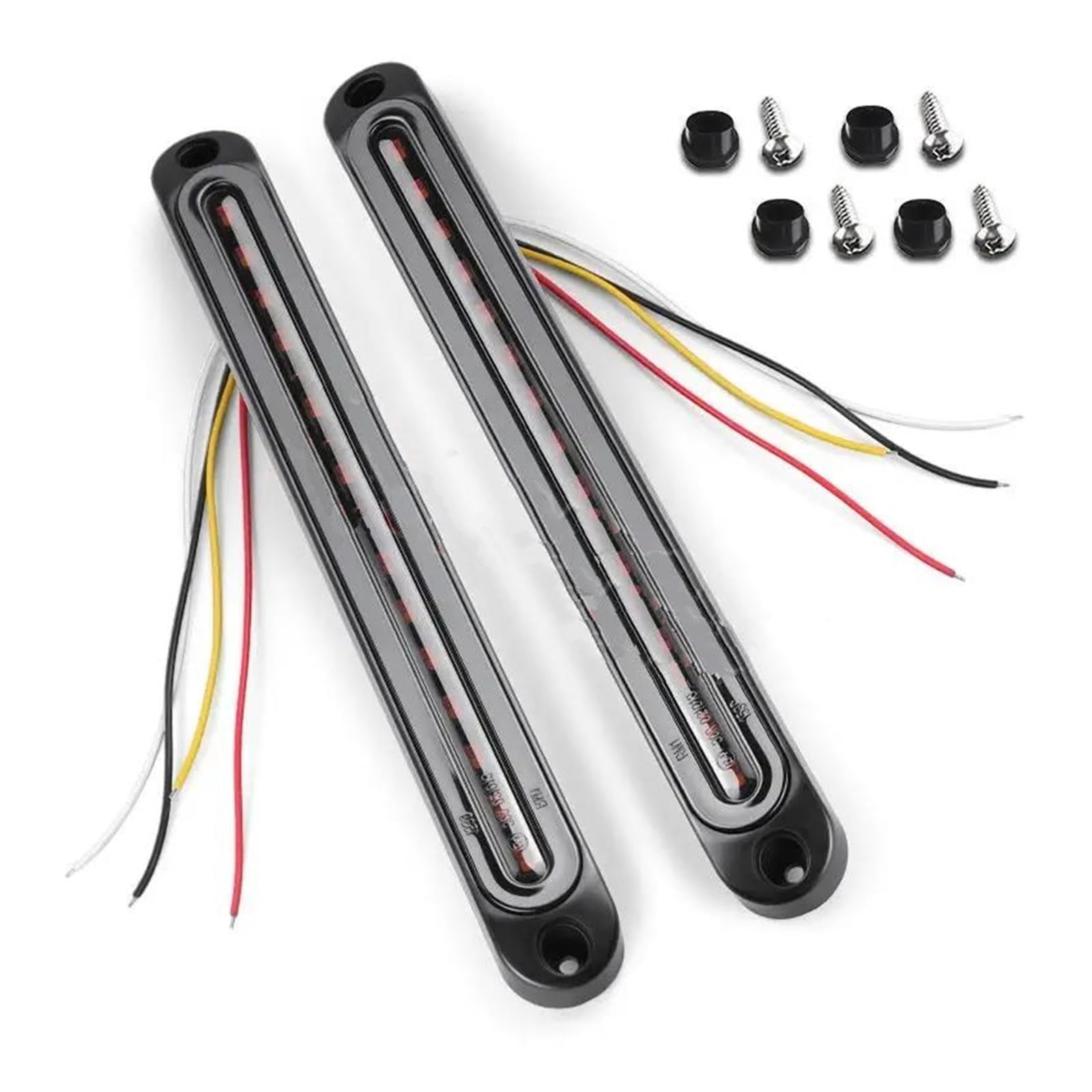 Generico Freccia Laterale 15 LED Fanale Posteriore Per Rimorchio Barra Di Arresto Freno Indicatori A Striscia Lente Affumicata Pick-up Per Camion CAMPER UTV Indicatore Laterale