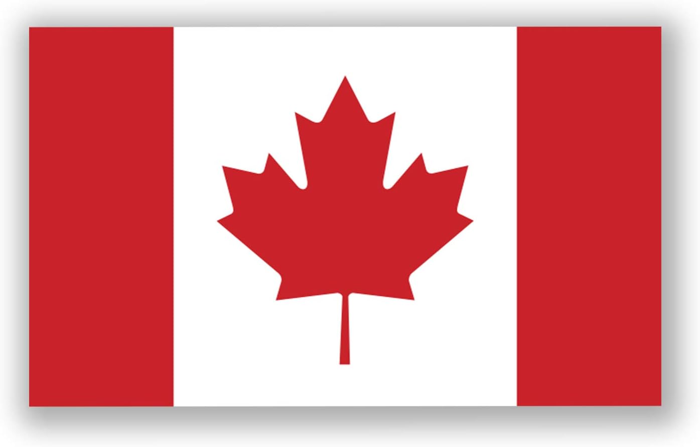 2-Pack Canada Flag Decal Stickers | Official Flag of Canada Stickers | 5-Inches by 3-Inches | Premium Quality Vinyl | PD400
