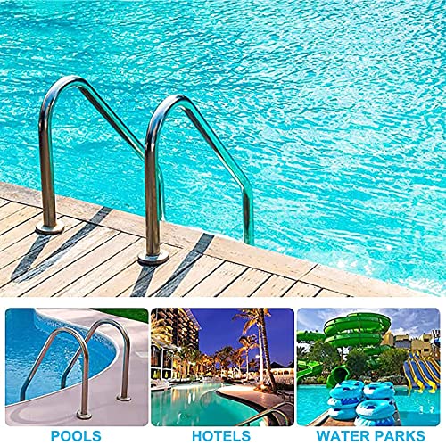 Escalera para piscina con 2 peldaños de acero inoxidable miniatura 6