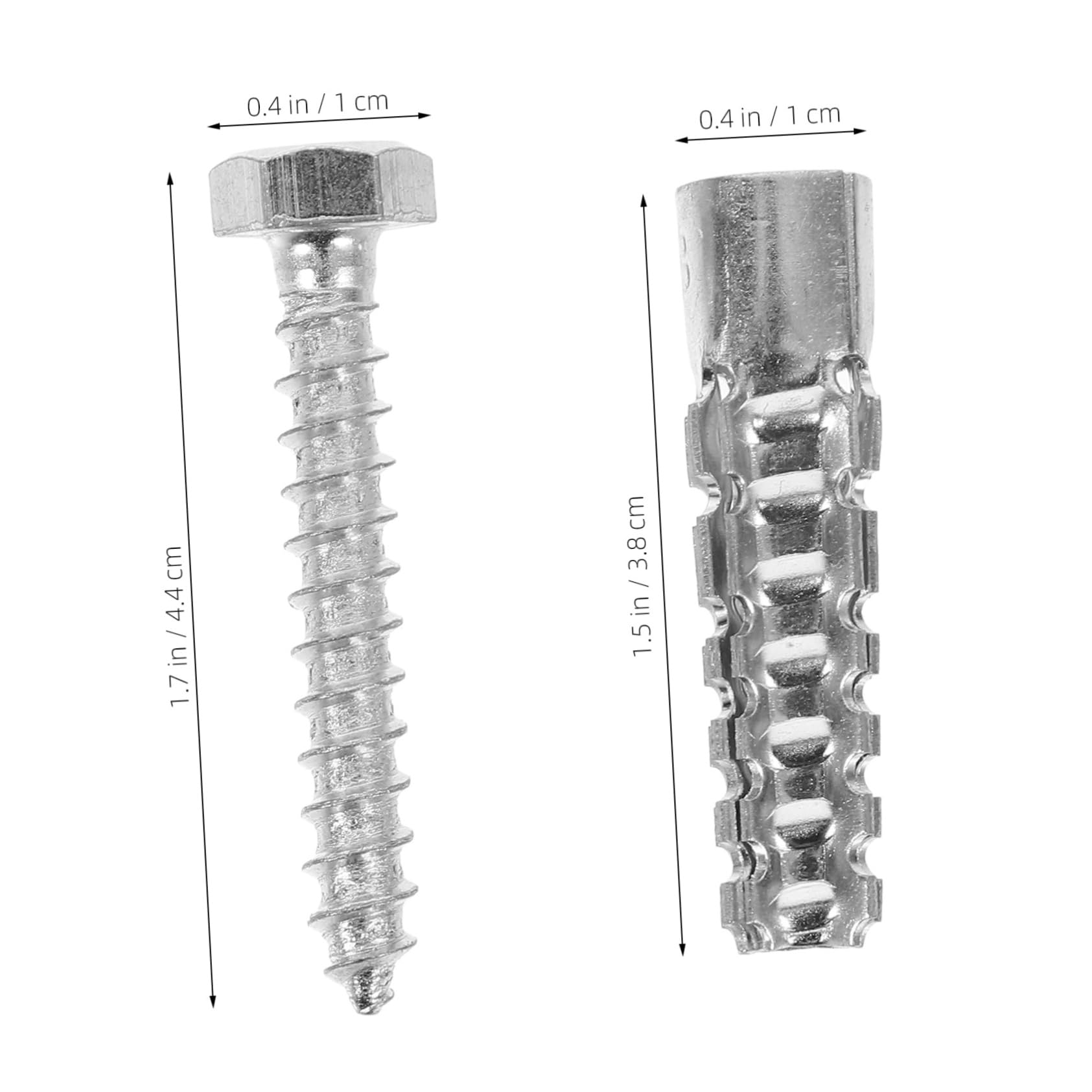 LALAFINA 20Pcs Heavy Duty Wall Anchors Kit Expansion Shields for Drywall Convenient Installation for Shelves Doors and More Reliable Lightweight Fixing