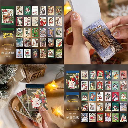 Remiji Vintage Christmas Scrapbooking Diy Material Paper Floral News Letter Decorative Antique Retro Art Craft Embellishment Supplies For Envelop,Diary Bullet Journal (6 Packs) #TOP5
