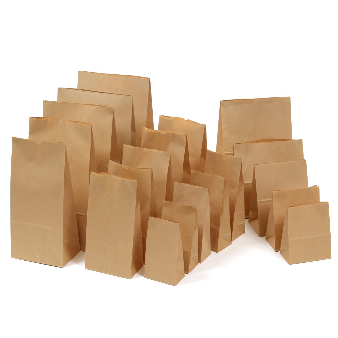 Amazon.co.jp: パックタケヤマ 紙袋 マチあり 角底袋 H1000 未晒 100枚