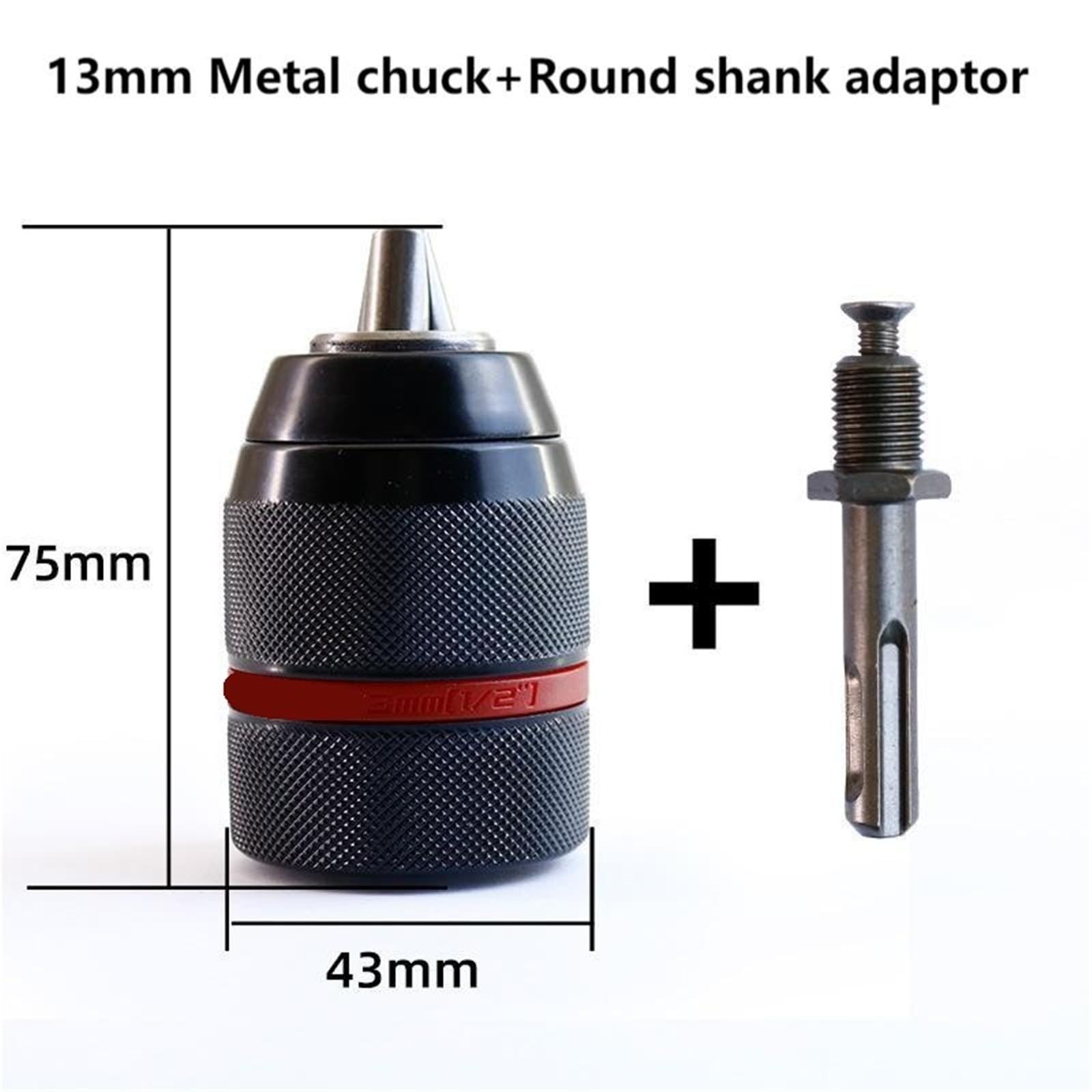 Mini uchwyt wiertarski bezkluczykowy Metal 13mm Keyless Ratchet Drill Chuck 1/2-20UNF