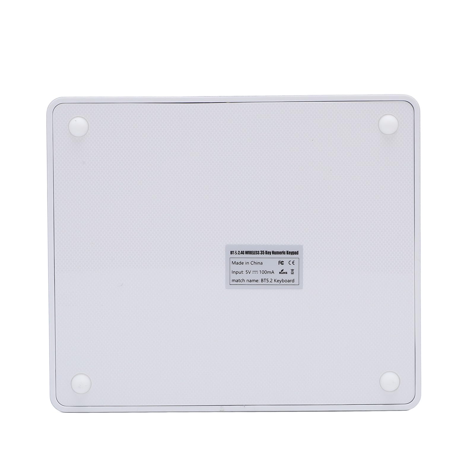LICAEVEY CAMPARE NUMERE BUETOOTH Wireless per Laptop - Tastiera Numerica Ricaricabile a 35 Tasti a Doppia modalità, Universale Numpad per Vittorie Android PC e Tablet (Silver White)