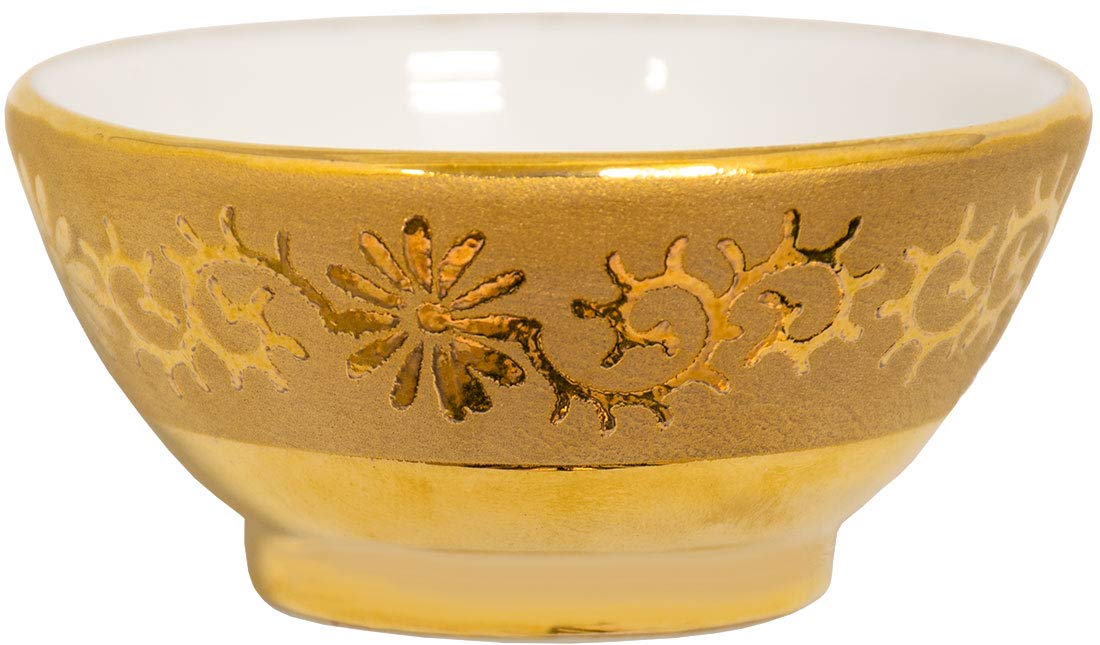 Amazon｜Ceramic Arte (セラミックアルテ) 仏具 金唐草 [ 仏飯器/本金 