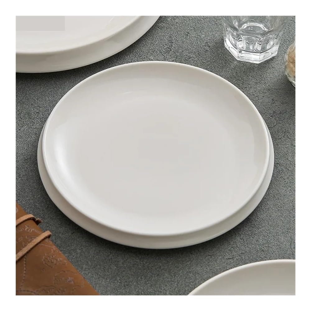 Platos llanos, vajilla de cerámica irregular para filetes, pasta y postre