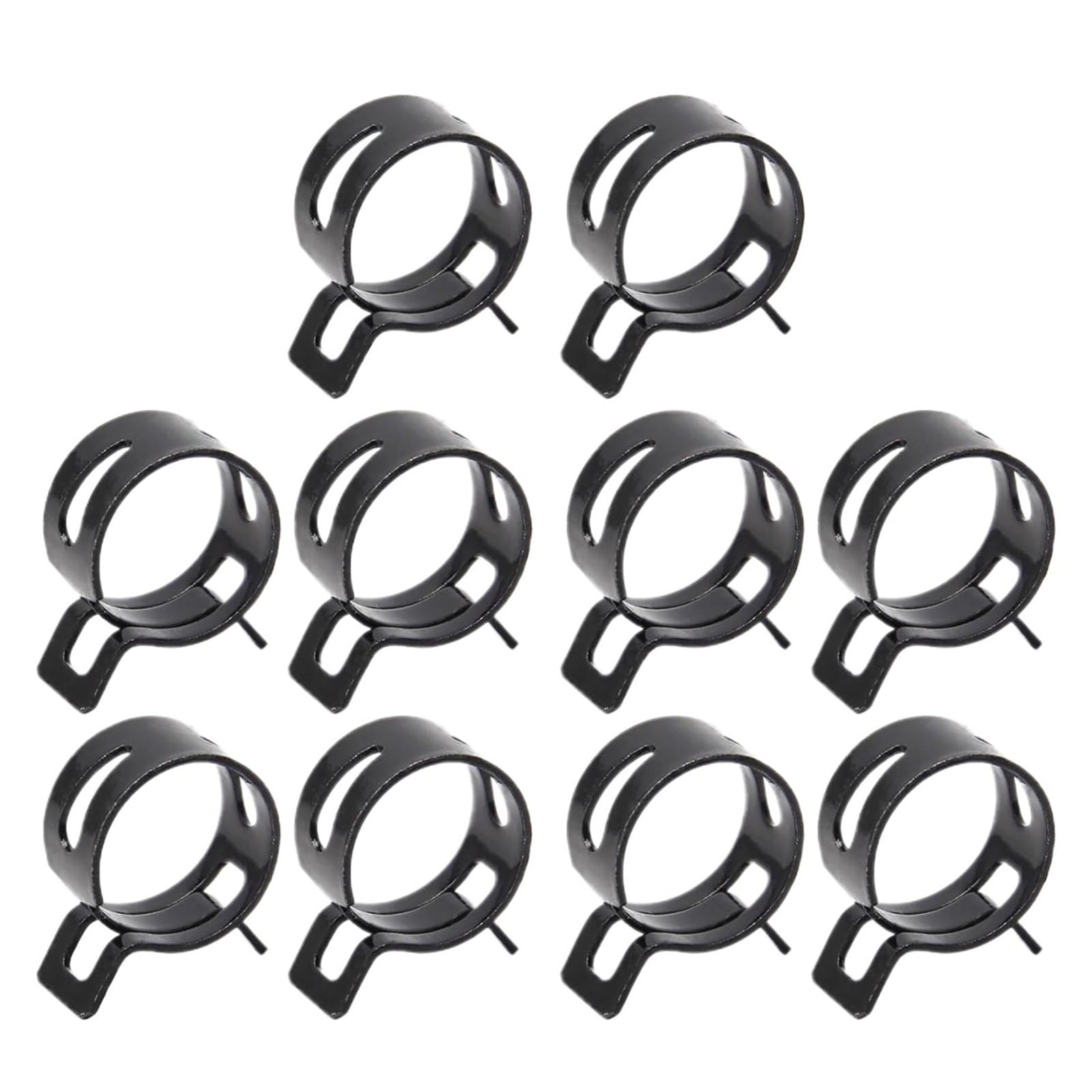 Nodrest 24Pcs 18Mm 24Pcs Hose Spring Clamp Clips Fuel Line Oil Water Pipe Air Tube Clamps Fastener 6-46Mm Hoop For Plumbing