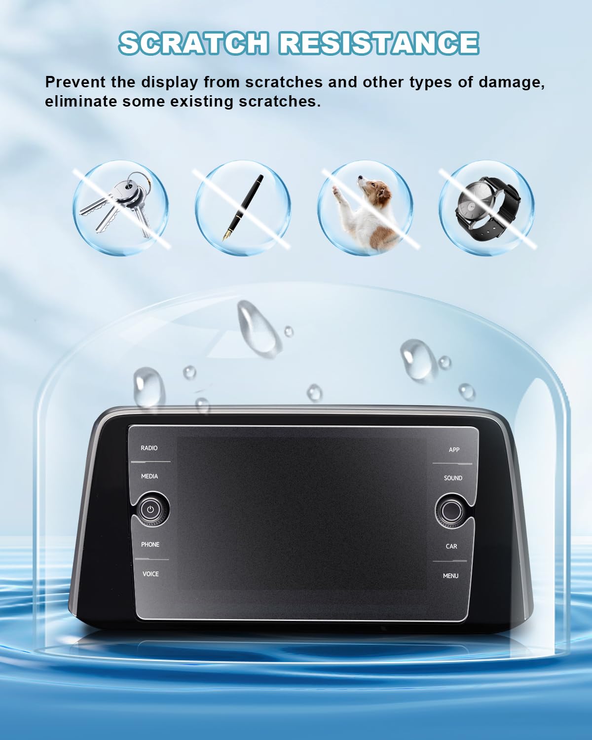 Pellicola Vetro Temperato Per GPS T-ROC 2018-2023 - Trasparente, Anti-Graffio 9H, 8 Pollici - Foto 8