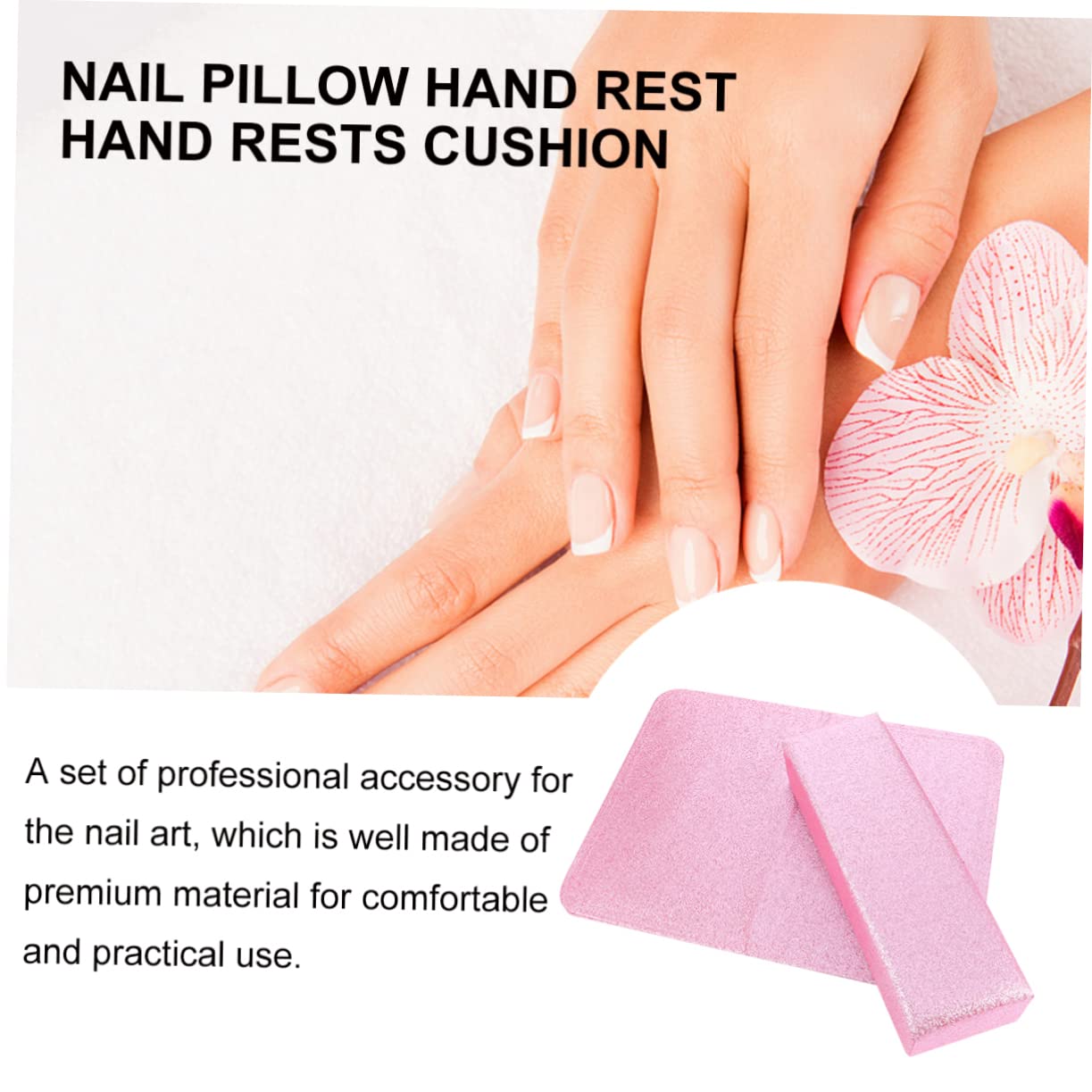 VICASKY Manicure Arm Rest Pillow Set Foldable Hand Cushion for Nail Art Ergonomic Hand Wrist Rest Mat for Professional Use