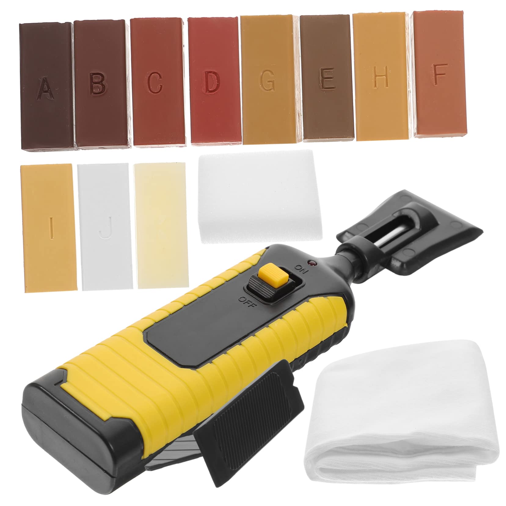 Uonlytech Kit di Riparazione Pavimento in Legno e Vinile, 11 Blocchi di Cera, Riscaldamento Rapido, Abs, per Graffi e Aree Danneggiate