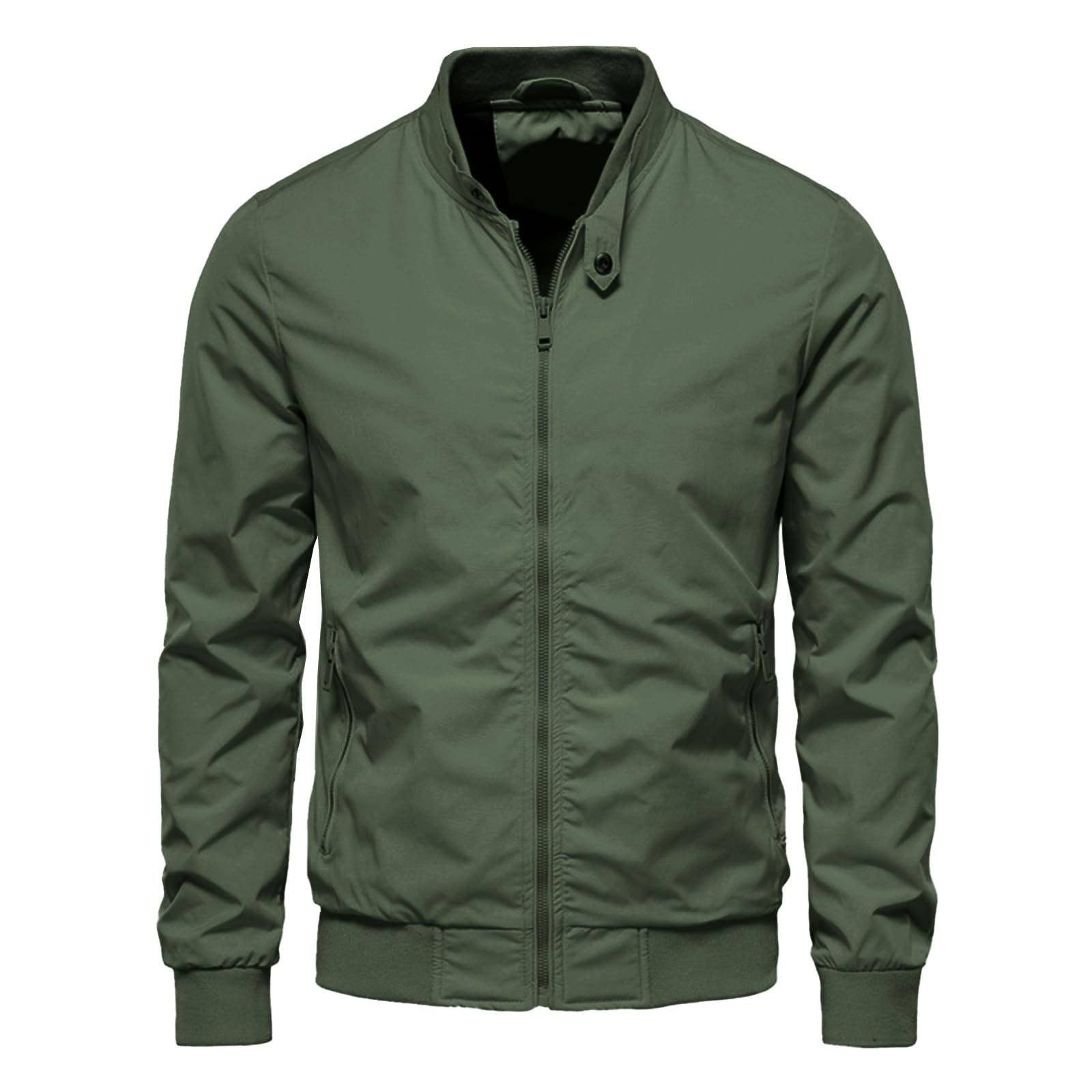 HOTIAN Herren Jacke Leichte Windbreaker Bomberjacke mit Stehkragen Jacke Übergangsjacke Freizeit jacke mit Reißverschlusstaschen