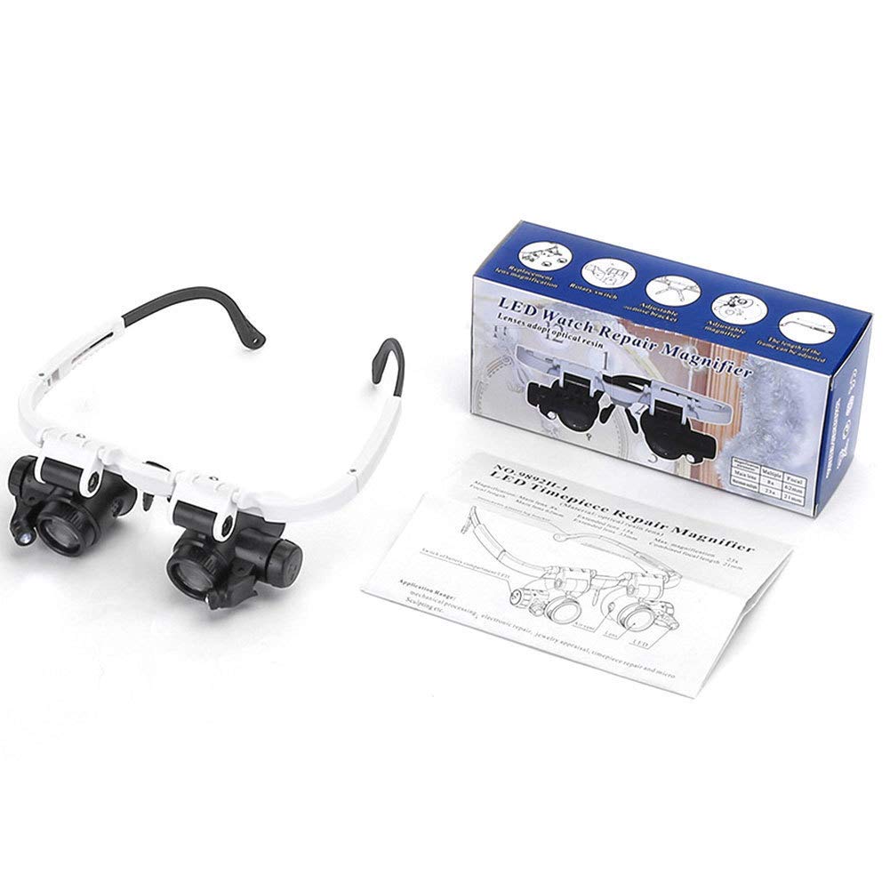 LED Verlichte Dubbele Oog Juwelier Horloge Reparatie