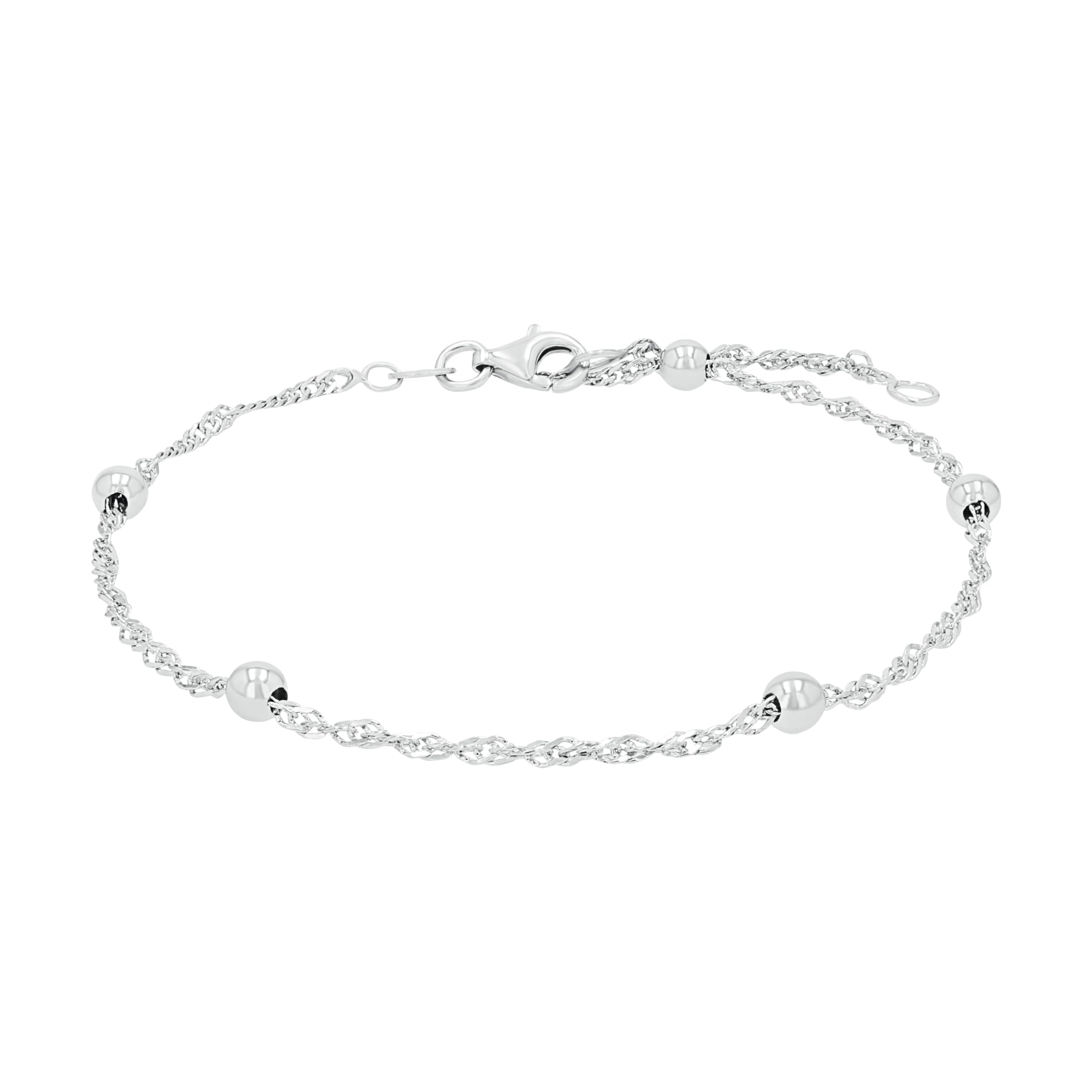 Tobillera de plata para lucir en la playa este verano 8