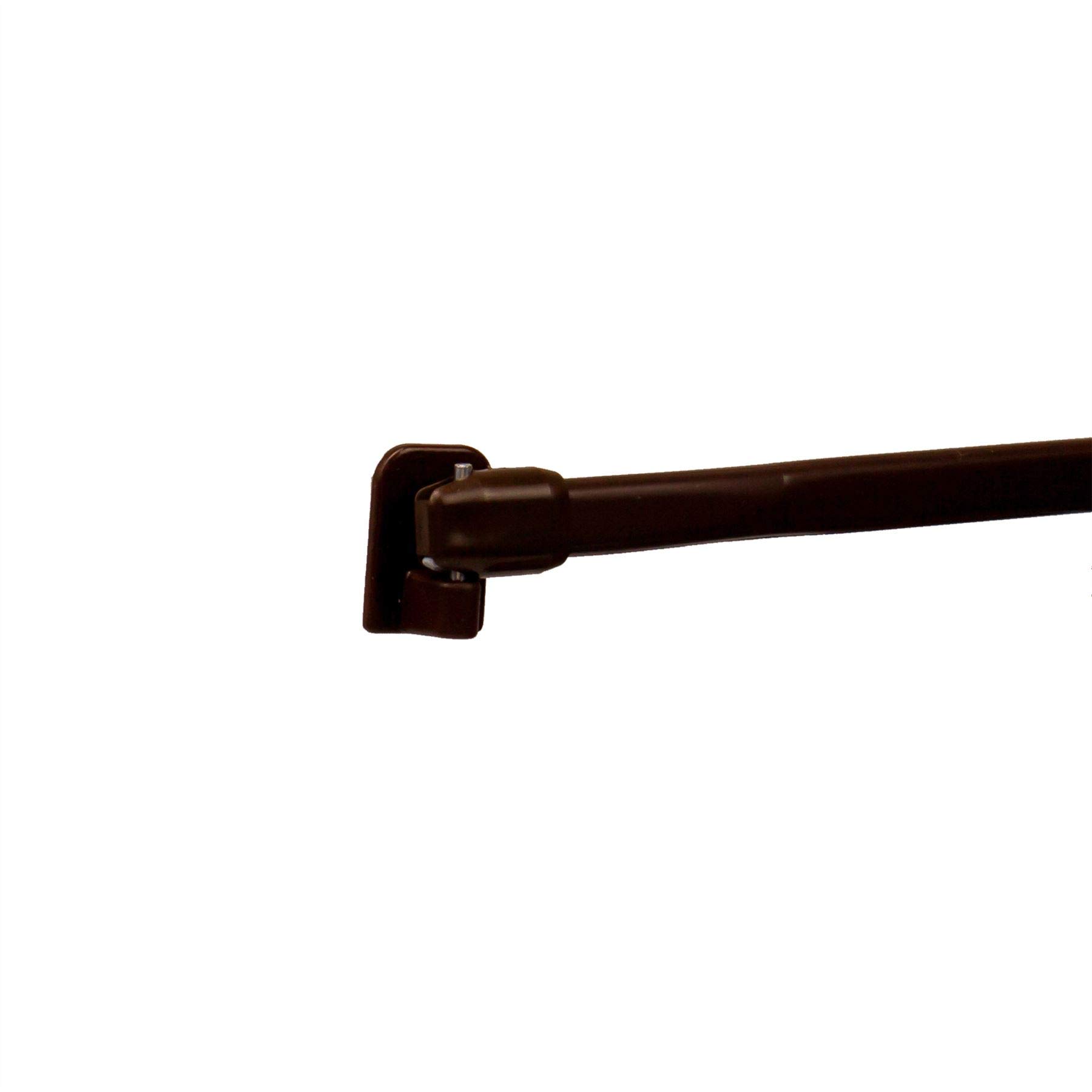 Proper Tools Cafe Rod, Curtain Pole Extendable, Telescopic Metal Rod - 100-180 cm (39.37" - 70.86") - For Kitchen, Bathroom - Brown