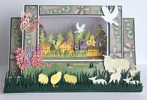 Miniatura 4 de Troqueles de corte de césped verde de metal troquelado para bricolaje álbum de recortes de papel decorativo para manualidades de tarjetas