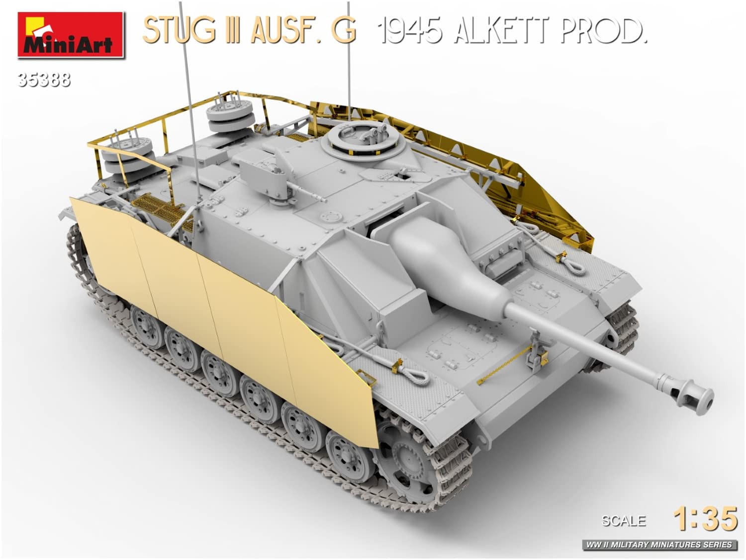 Miniart 1:35 - StuG III Ausf. G Alkett Prod 1945, Geformte Farbe, Approx. 10-15 cm - Image 3