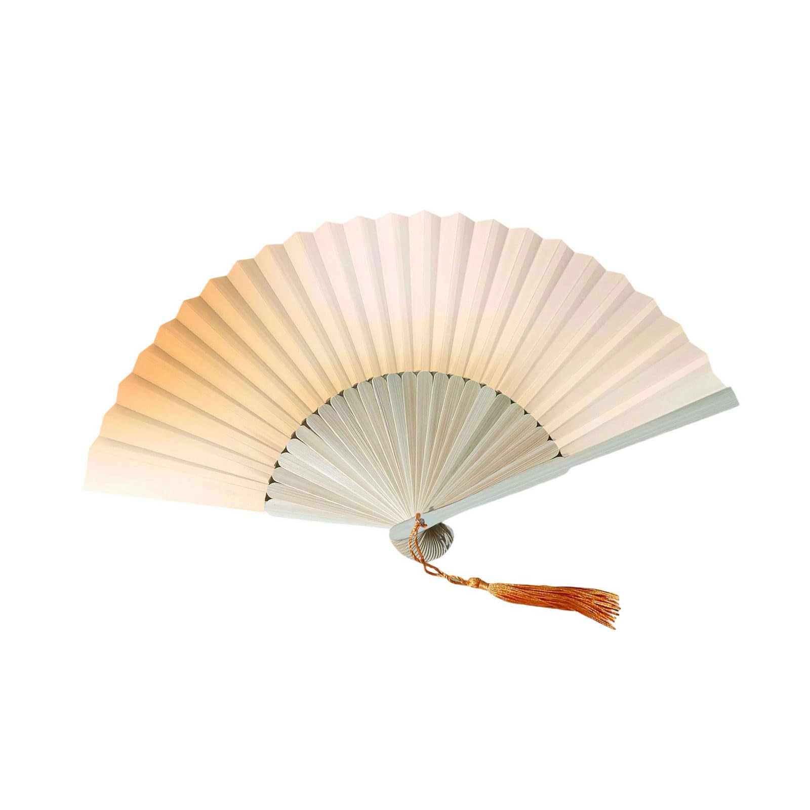 Kalttoy Stylish Gradient Folding Fan Chinese Styles Frame Hand Fan with Tassels for Cooling and Artistic Display Decors Hand