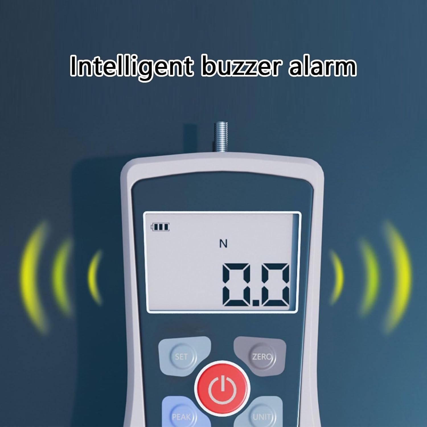 Medidor de fuerza digital de 2N a 500N, probador de fuerza de empuje y tracción, medidor de tensión y torque con pantalla digital, unidades N/Kg/Lb, alta precisión ±1%, dinamómetro portátil(10N)