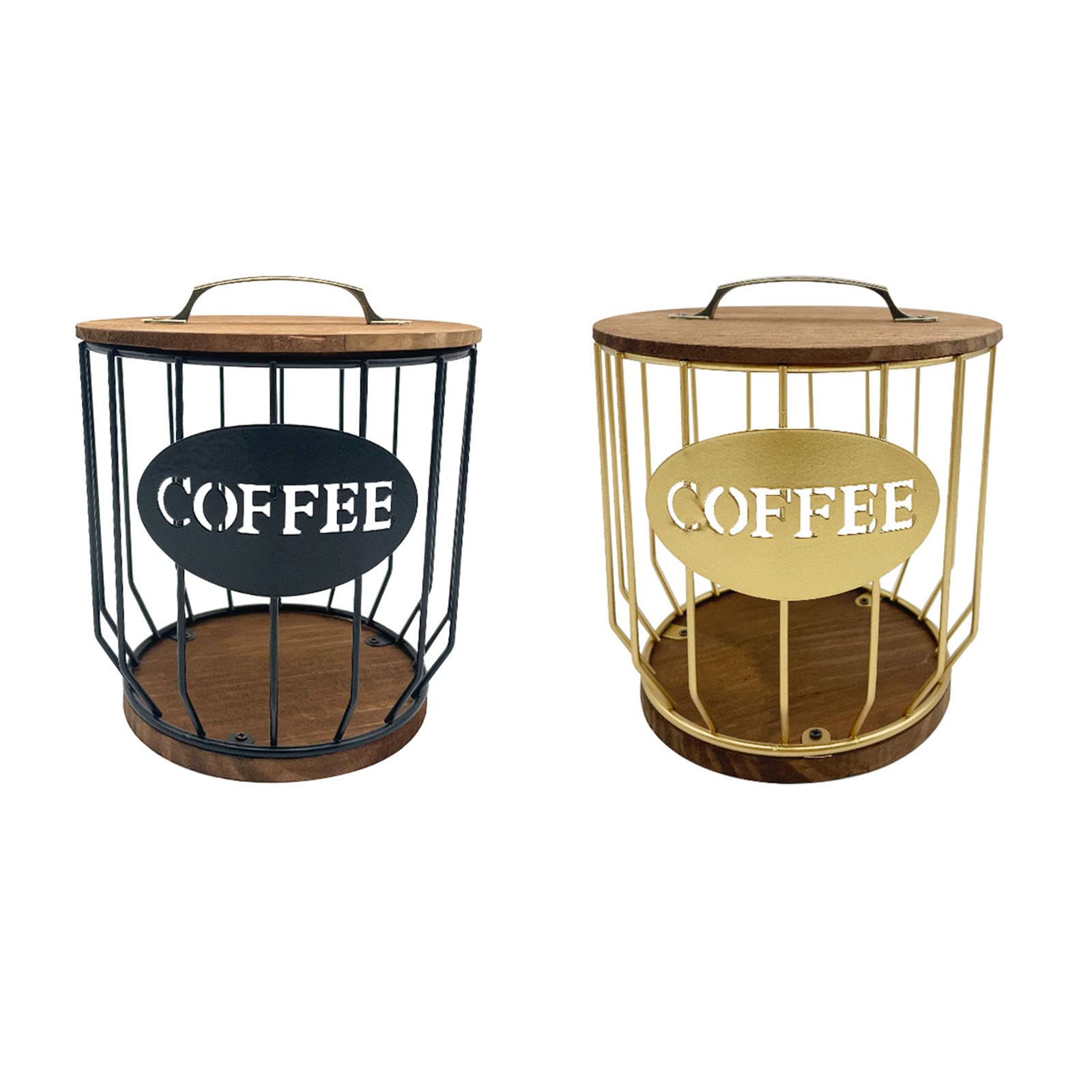 Cestello da caffè con base in legno in ferro per caffè espresso da cucina