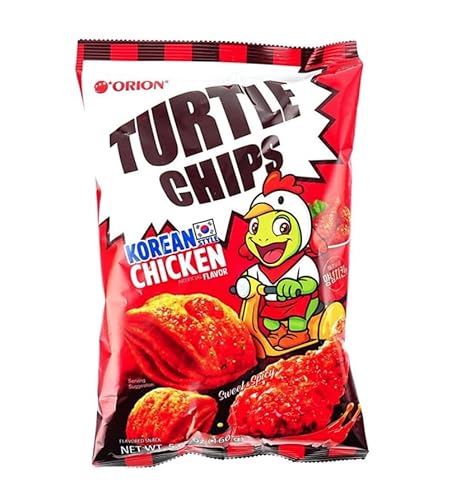 Orion Turtle Chip, Korean Style Chicken Flavor, Fried Corn Chips, 160g Bag, Mixed Ingredients (1 Pack)