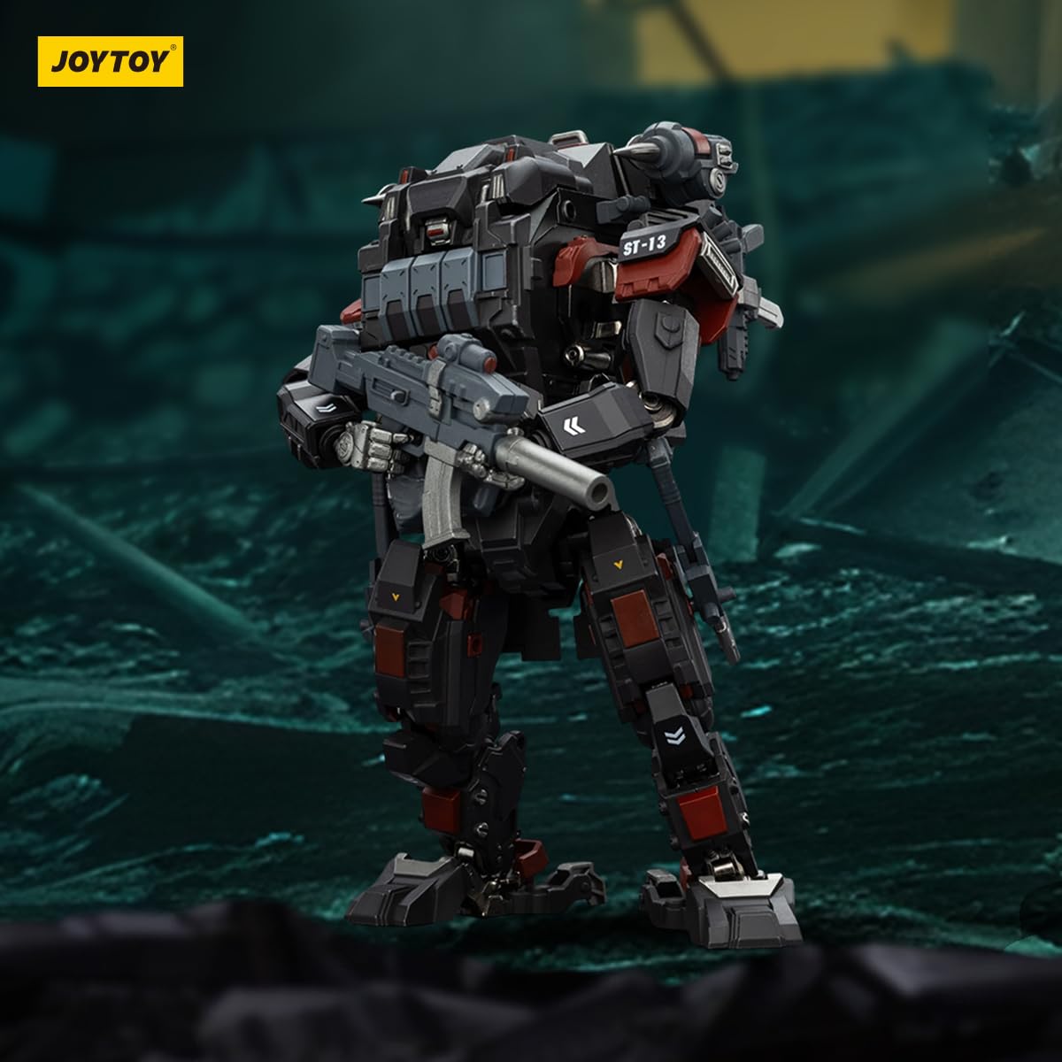 TOYVERSE JOYTOY Figura de acción 1/25 Dark Source, APOC Series Crimson Phantom Stealth/Night Ops Mech ST-8613, Movable Joints Character Model, from 15 Years