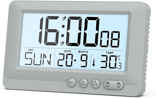 ORIA Digital Travel Alarm Clock, Small LCD Desk Clock, Battery Powered Dual Alarm Clock with item