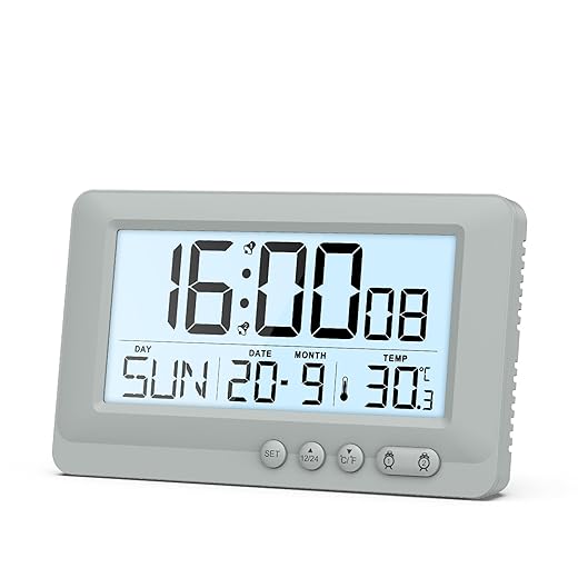 ORIA Digital Travel Alarm Clock, Small LCD Desk Clock, Battery Powered Dual Alarm Clock with review
