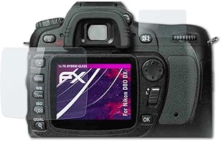 atFoliX Plastic Glass Protective Film compatible with Nikon D80 DX Glass Protector, 9H Hybrid-Glass FX Glass Screen Protector of plastic (Set of 1)