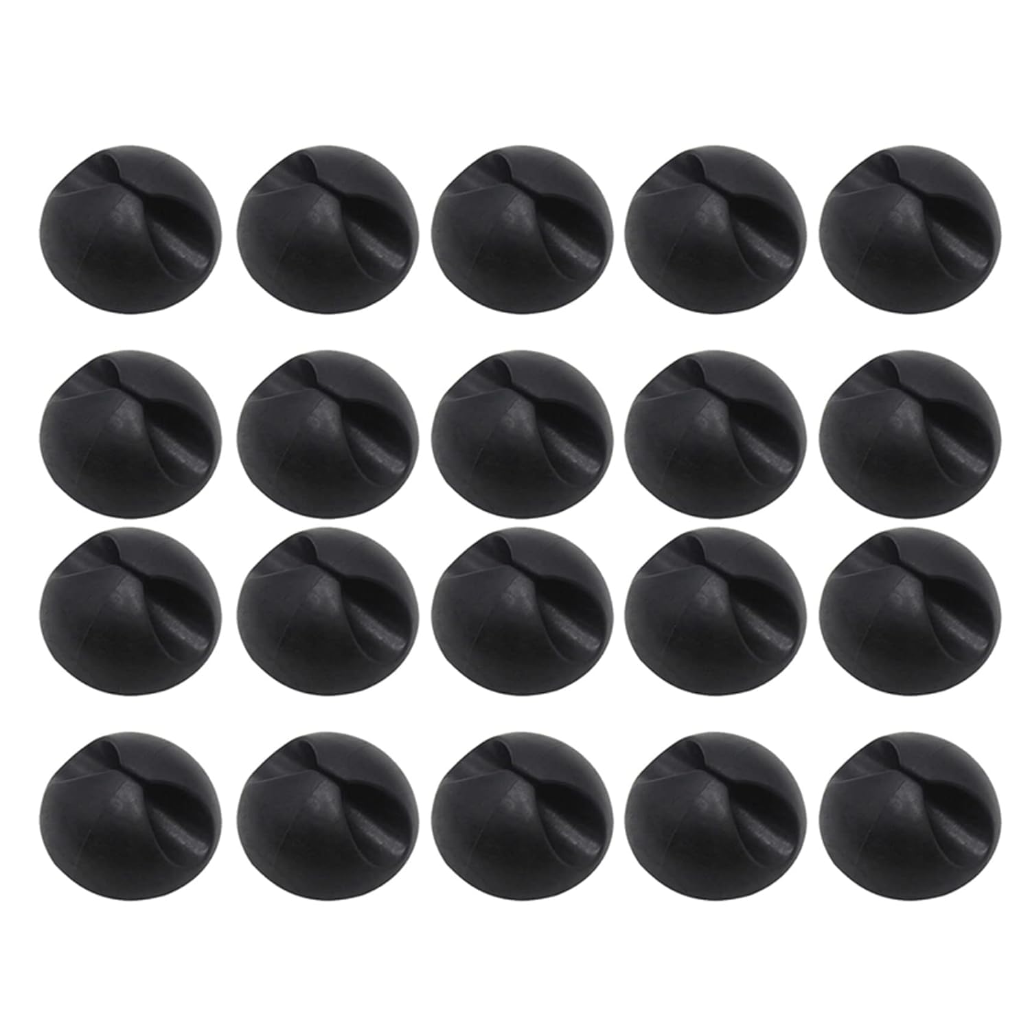 20Pcs Black Cable Management Clip Organizer Sticky Silicone Self-Adhesive Cable Holder Clips,Cable Straps,for Storage and Finishing Cable Straps,Cord Management