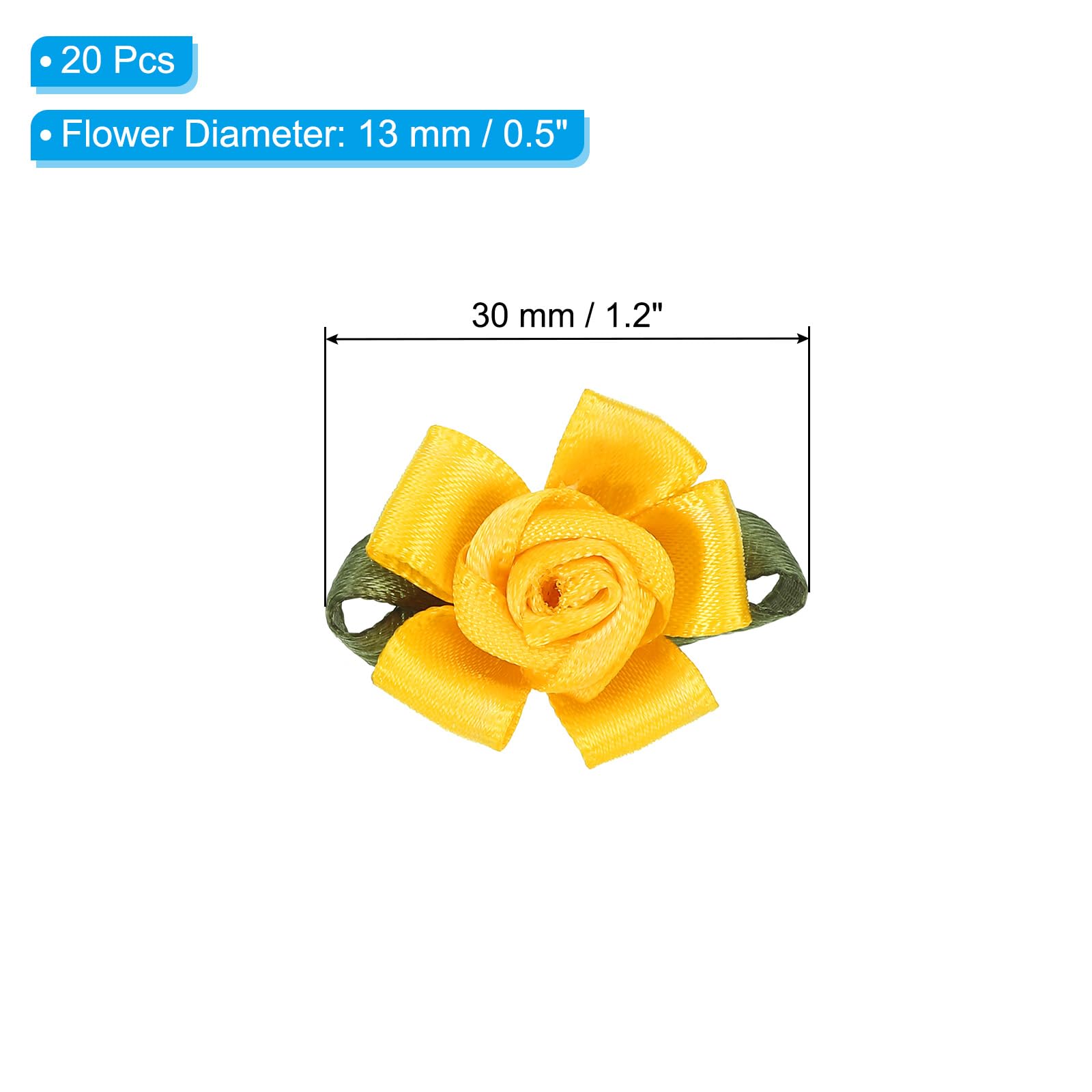 PATIKIL Mini Satin Ribbon Roses - Image 2