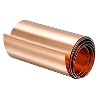 Vista 43 de uxcell Copper Sheet Roll, Metal Foil Plate 1000mm x 20mm x 0.8mm