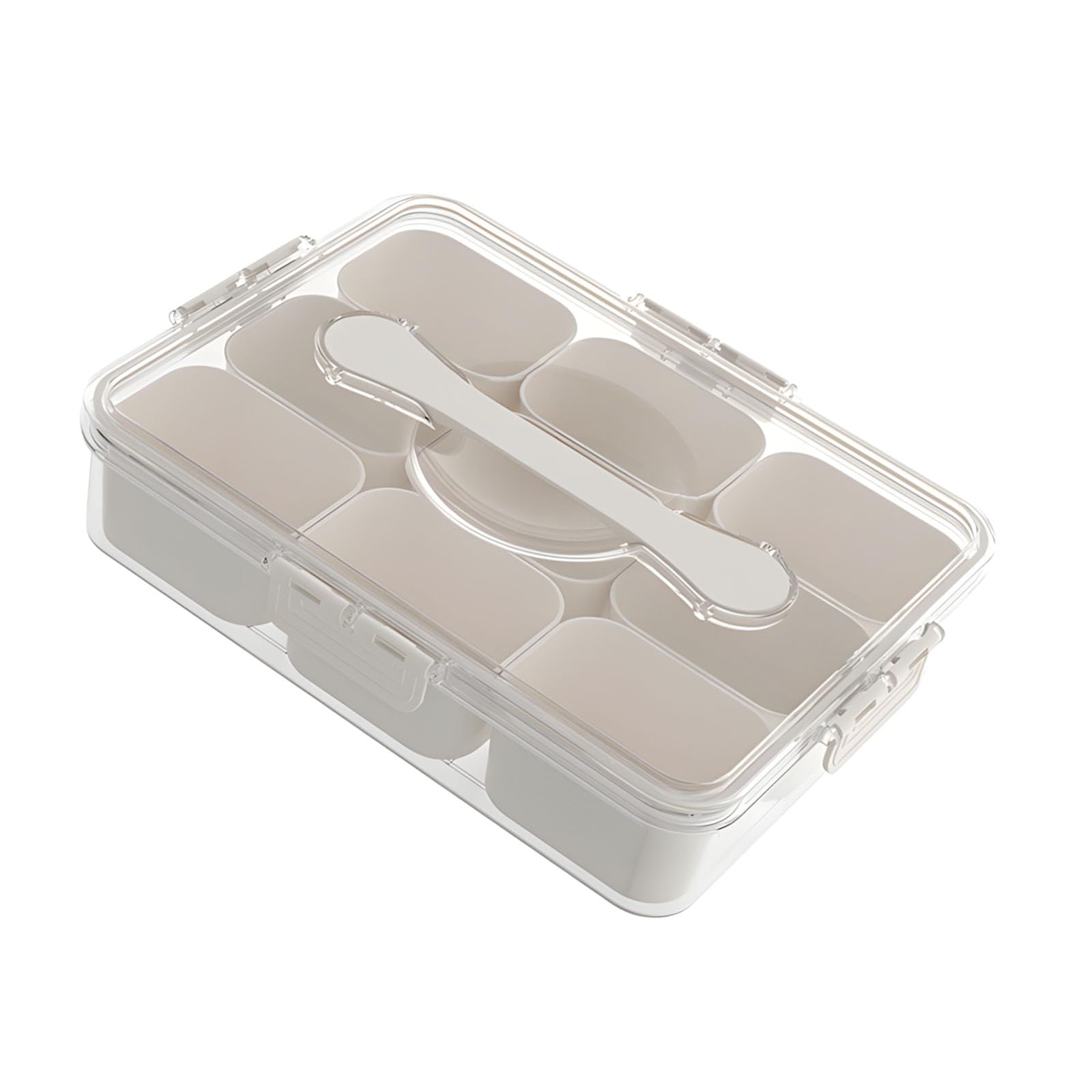 XuQiZZpp Visible 9 Section Storage Case For Cooking Refrigerator Camping And Outdoor Activities