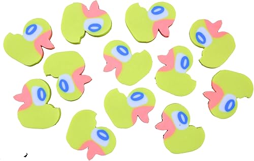 Miniatura 4 de BULK - 144 (12 docenas) adorables borradores de pato, novedosos y funcionales, adorable borrador, premio del tesoro, suministro para el aula