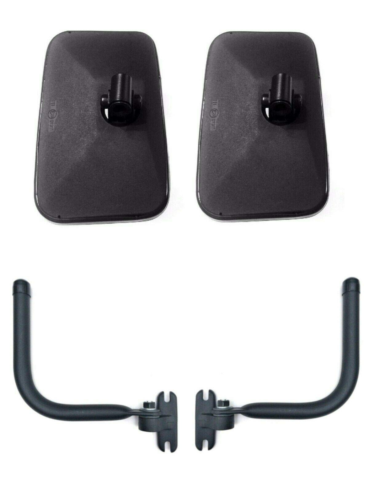 2x Außenspiegel ø10-18 Bagger Transporter UNIVERSAL 245x160 mm Spiegelhalter SET
