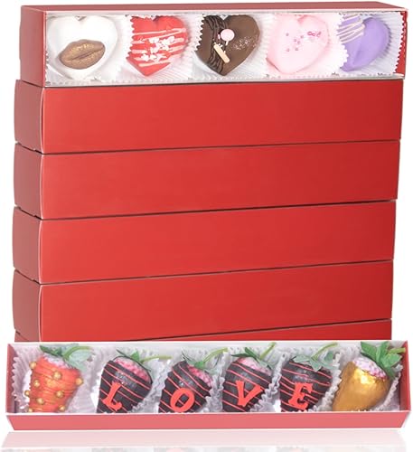 Miniatura 10 de 24 cajas de fresas de ventana transparente de 12 x 2.2 x 2 pulgadas, cajas de macarrones, cajas de trufas, cajas de bombas de cacao, cajas de