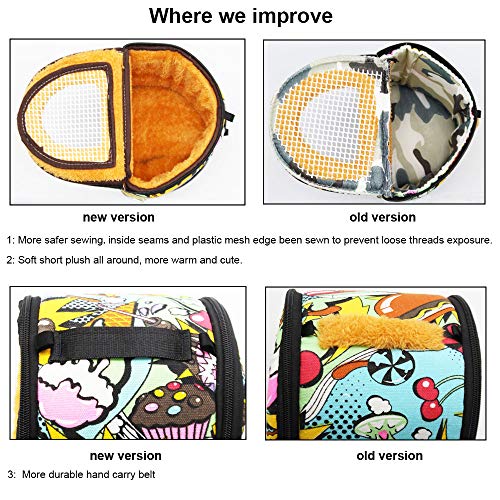 ADOGGYGO Small Animals Guinea Pig Hamster Carrier Bag with Strap Breathable Portable Outgoing Bag for Hamster Hedgehog… - Image 3