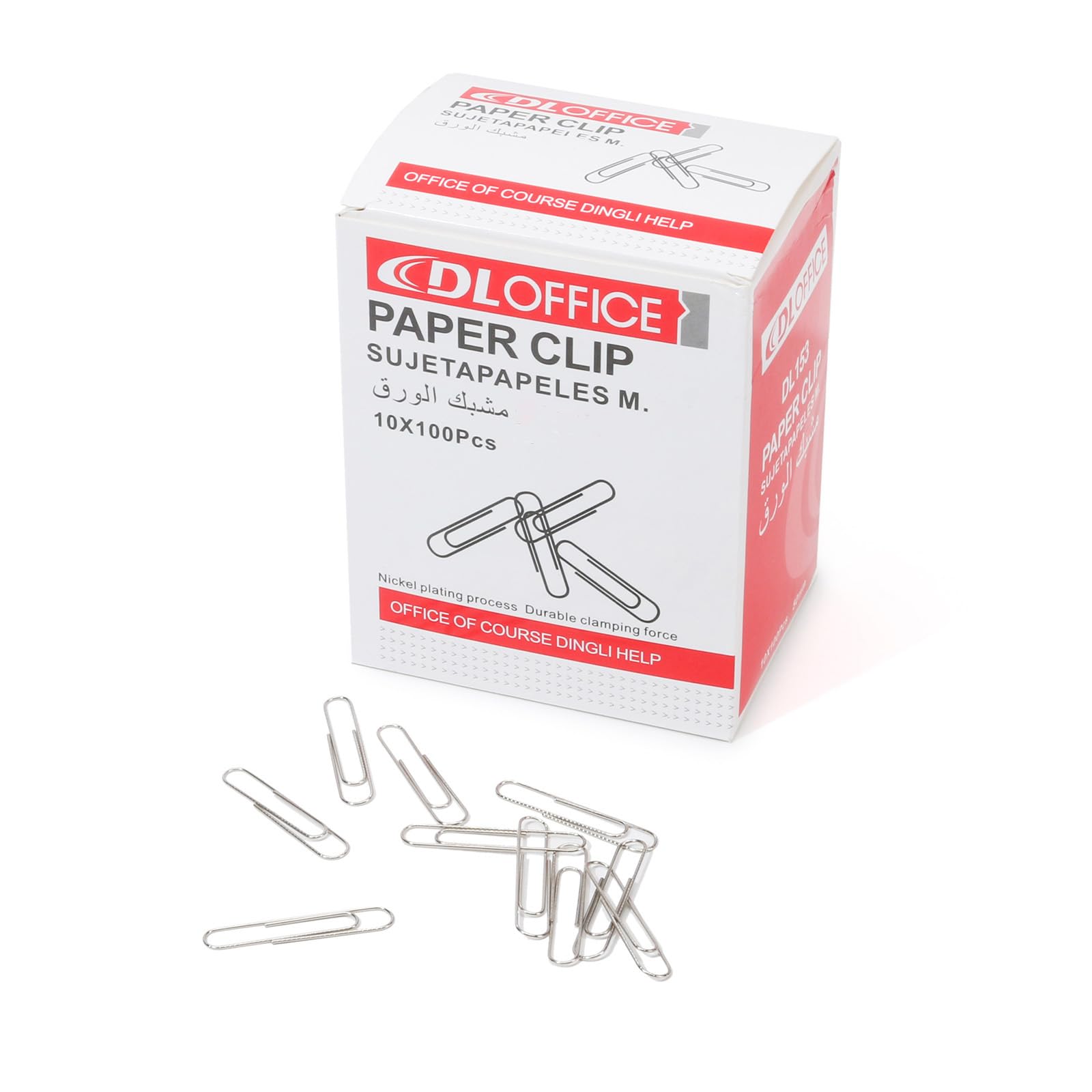 Jumbo-Büroklammern, Jumbo-Büroklammern, 10 Boxen mit je 100 Stück, für Büro, Schule, 5,1 cm, silberfarbene Klammern, Standardgröße