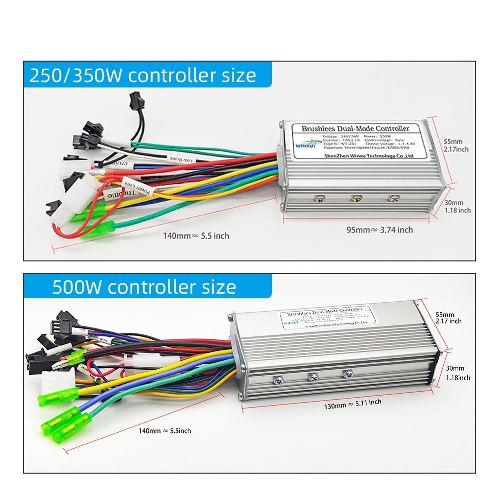 Centralina Monopattino Elettrico 24V 36V 48V 500W 22A E-Bike Brushless Motor Drive Controller Universale Display LCD Schermo Set Acceleratore For Scooter Elettrico