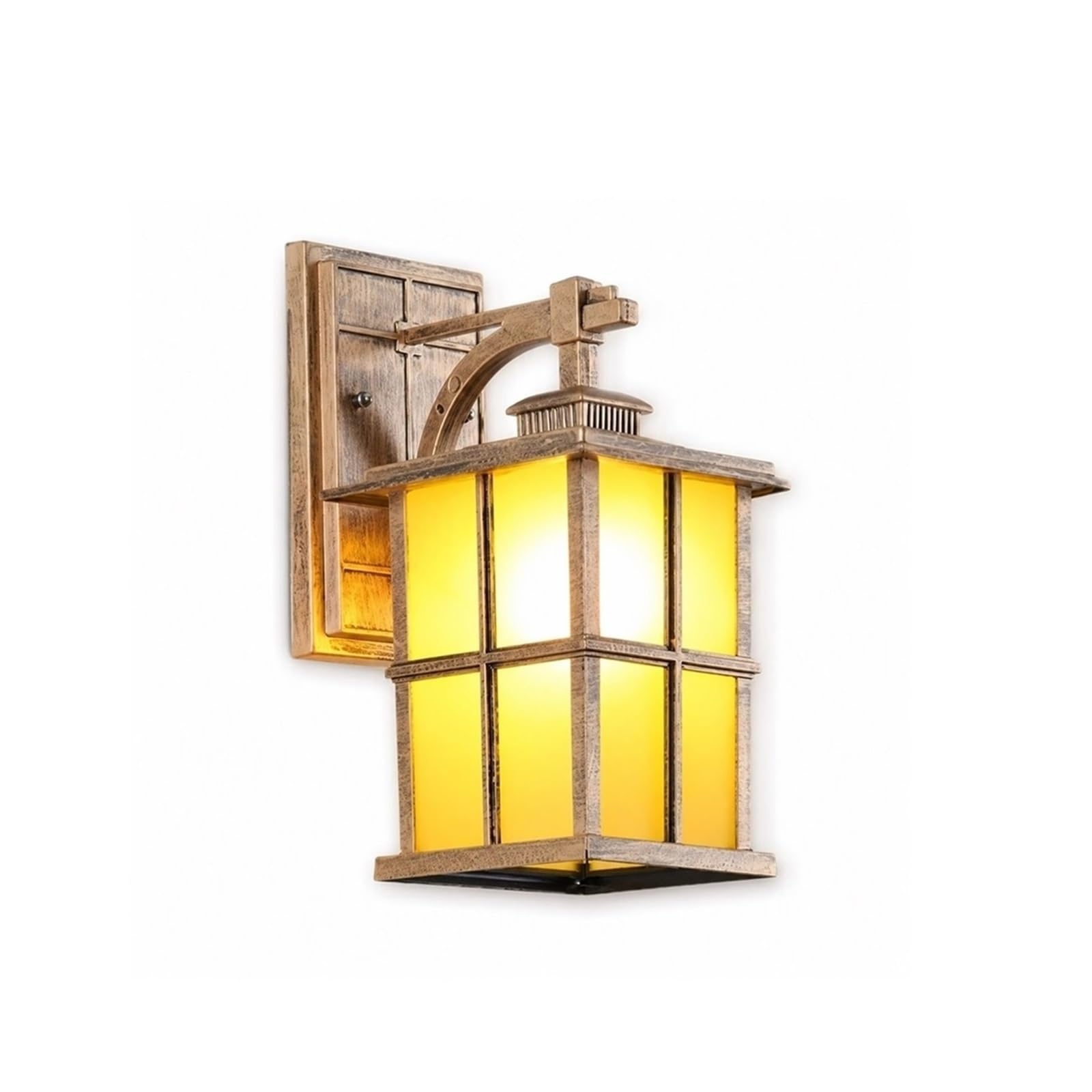 OZBMA European Outdoor Wall Light, Bronze Lantern, Waterproof Die-Cast Aluminum Exterior Sconce with Glass, Hardwired Warm Light Porch Lighting Fixtures for Garden Courtyard Patio Threshold