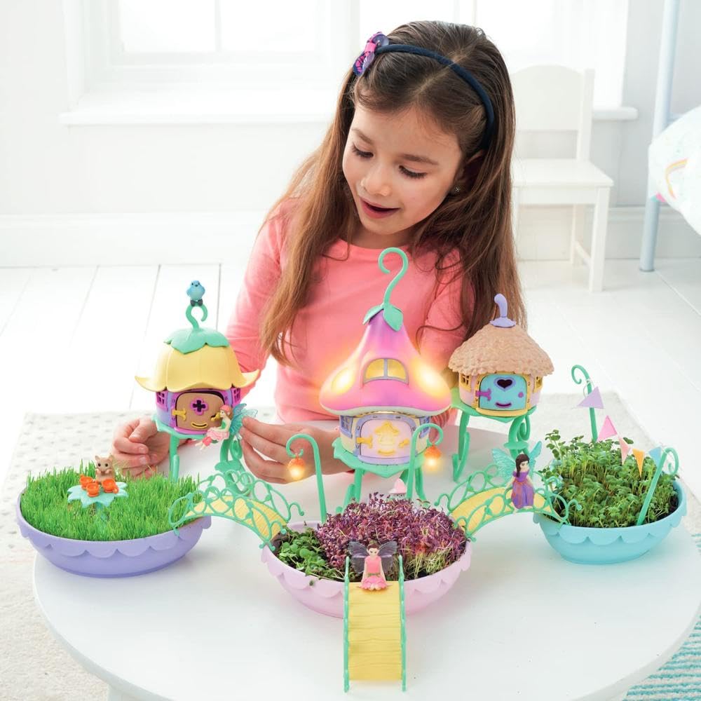 TOMY My Fairy Garden Spielzeugset. Märchenhafter Feen-Garten für Kinder ab 4 Jahren zum selber Pflanzen. Feen-Garten Set inkl. Grassamen, Kreativset Mädchen, Spielzeug für Kleinkinder
