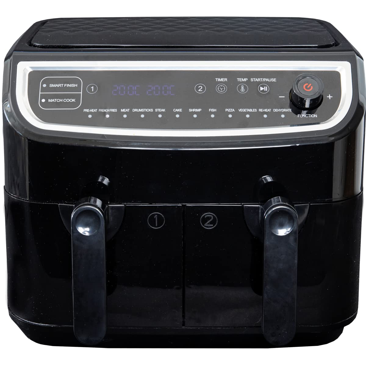 Gastronoma 18290003 freidora Doble 9 L Independiente 2400 W Freidora baja en grasa Negro, Acero inoxidable
