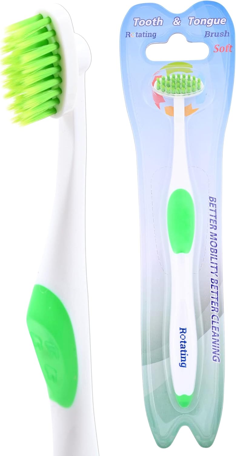 360° Rotating Manual Toothbrush Extra Soft Floss Bristle