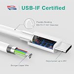 IFEART 2 Pack 6.6FT USB C Cable for iPad 10th, Pro 13 12.9 11 inch, Air 6th 5th 4th, mini 6, Compatible with MacBook Air Pro Charger, Type C Fast Cord for iPhone 16 15 Pro Max, 60W 3A