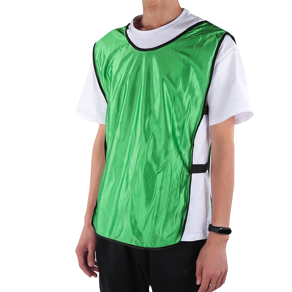 Kudoo Petos de Entrenamiento para Fútbol - Juego de 12 Piezas - Petos de Fútbol Camisetas/Baberos Chaleco de Entrenamiento - Petos Deportivos para Niños, Jóvenes y Adultos(32 * 23 * 10cm-Verde)