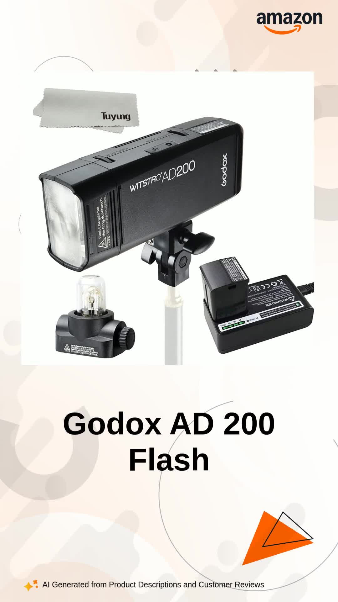 Godox AD 200 TTL Pocket Flash Kit (Black) : Amazon.in: Electronics