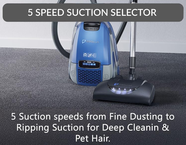Miniatura 3 de Prolux Aspiradora Phantom con boquilla Wessel Werk EBK360, ligera, potente, filtro HEPA H12 fácil ajuste de succión, perfecto para una limpieza