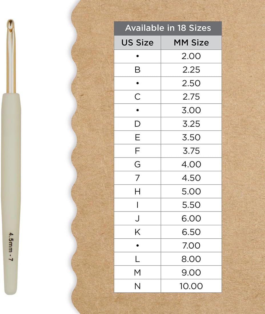 Knitter’s Pride Pearl Aluminum Crochet Hook – US Size 7 (4.5mm)