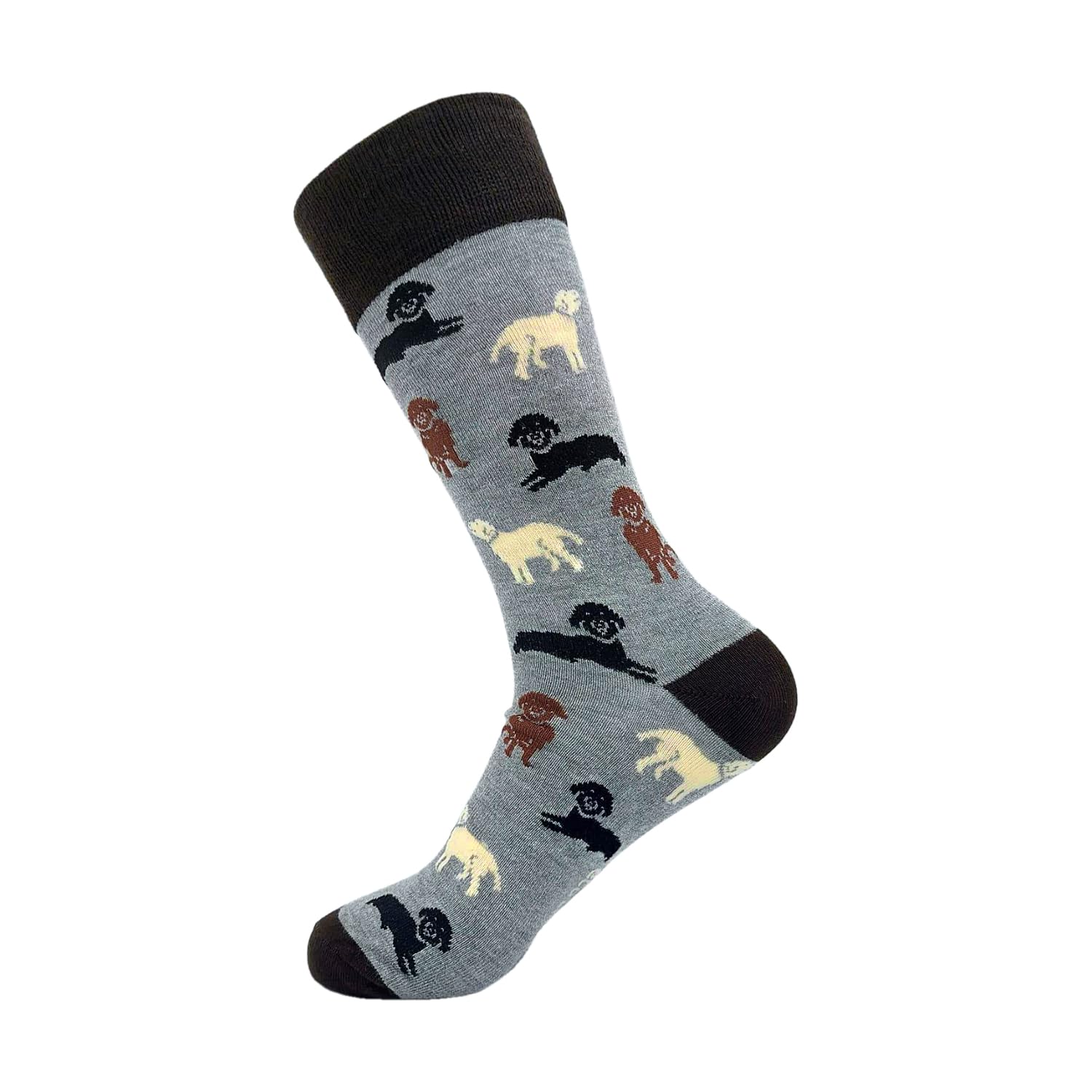 Eco Chic Mens Bamboo Socks Size UK 6-11 Grey Labradors