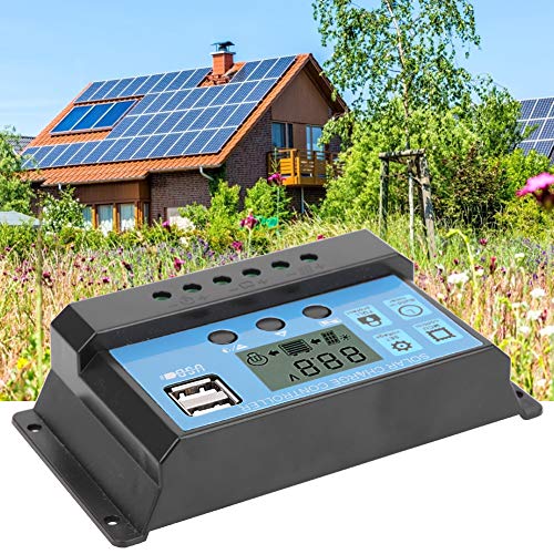 【𝐏𝐫𝐨𝐦𝐨𝐜𝐢ó𝐧 𝐝𝐞 𝐒𝐞𝐦𝐚𝐧𝐚 𝐒𝐚𝐧𝐭𝐚】Salida de 5 V Conexión del Sistema fotovoltaico Regulador de Carga Solar, Controlador, luz del Paisaje del jardín LED para Exteriores Suministros domést Cover