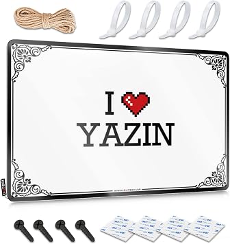 Vintage Signs Metal I Love Yazin Tin Sign Vintage Metal Signs Funny Bar Open Metal Sign30X40CM